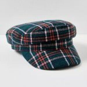 Free People Lilibeth Plaid Lieutenant Cap / OS